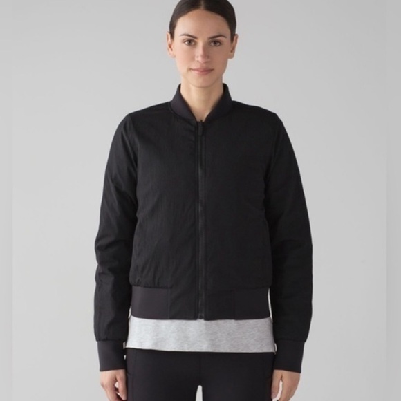 Lululemon Nonstop Bomber reversible black size 6 - Picture 1 of 7